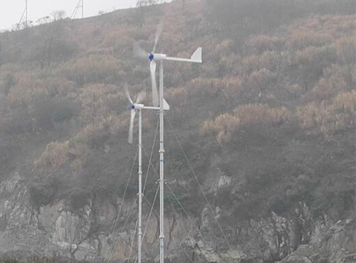南京恒信彩FD5KW风力发电机在嵊泗群岛滩浒岛上顺利运行
